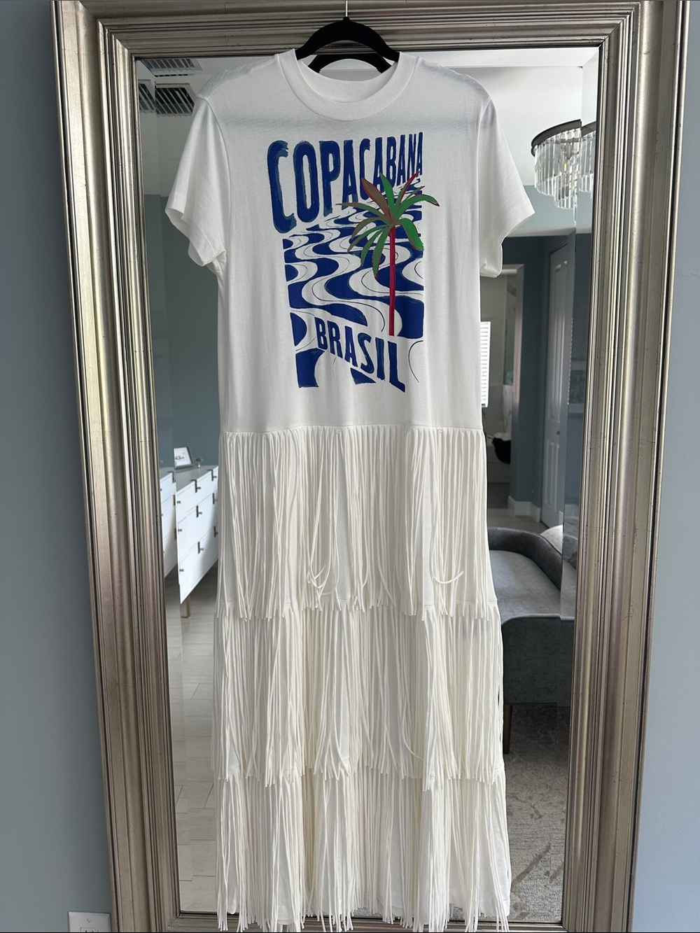 Farm Rio Fringe Tee Shirt dress - Picture 2 of 4